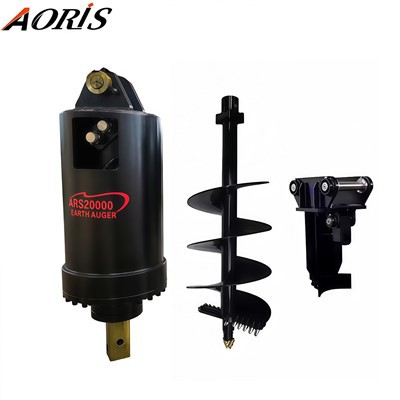 Earth Auger 20000N Terpasang Pada Traktor